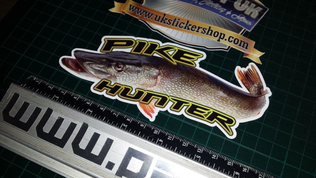 Crafty Crew Coarse Angling Lure Full Colour Bait Pike Hunter Fishing Sticker 